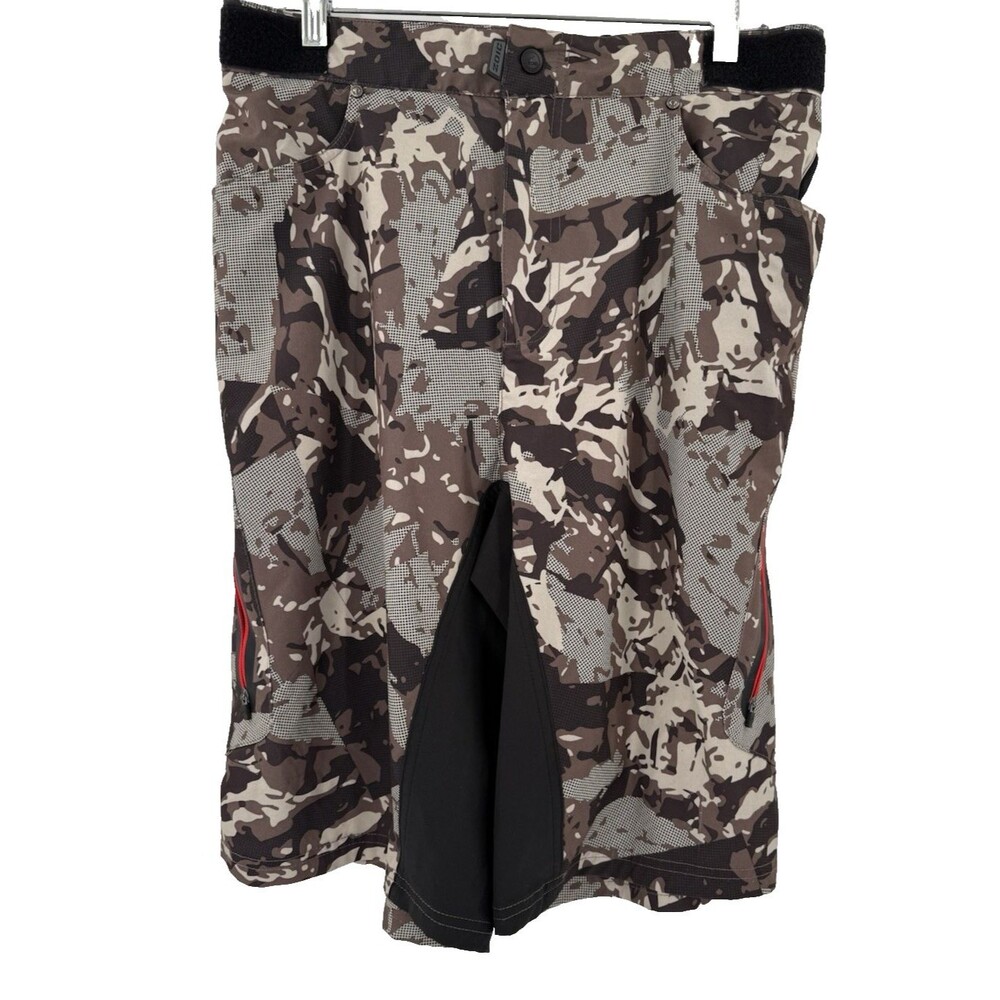 Zoic Men's Mountain Bike Shorts Adjustable Stretch Waist Zip Pockets Size XLARGE